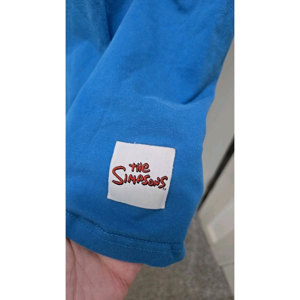 The Simpsons Bart Simpson Basketball Embroidered T Shirt Blue Mens 3XL Stretchy! - Picture 4 of 6